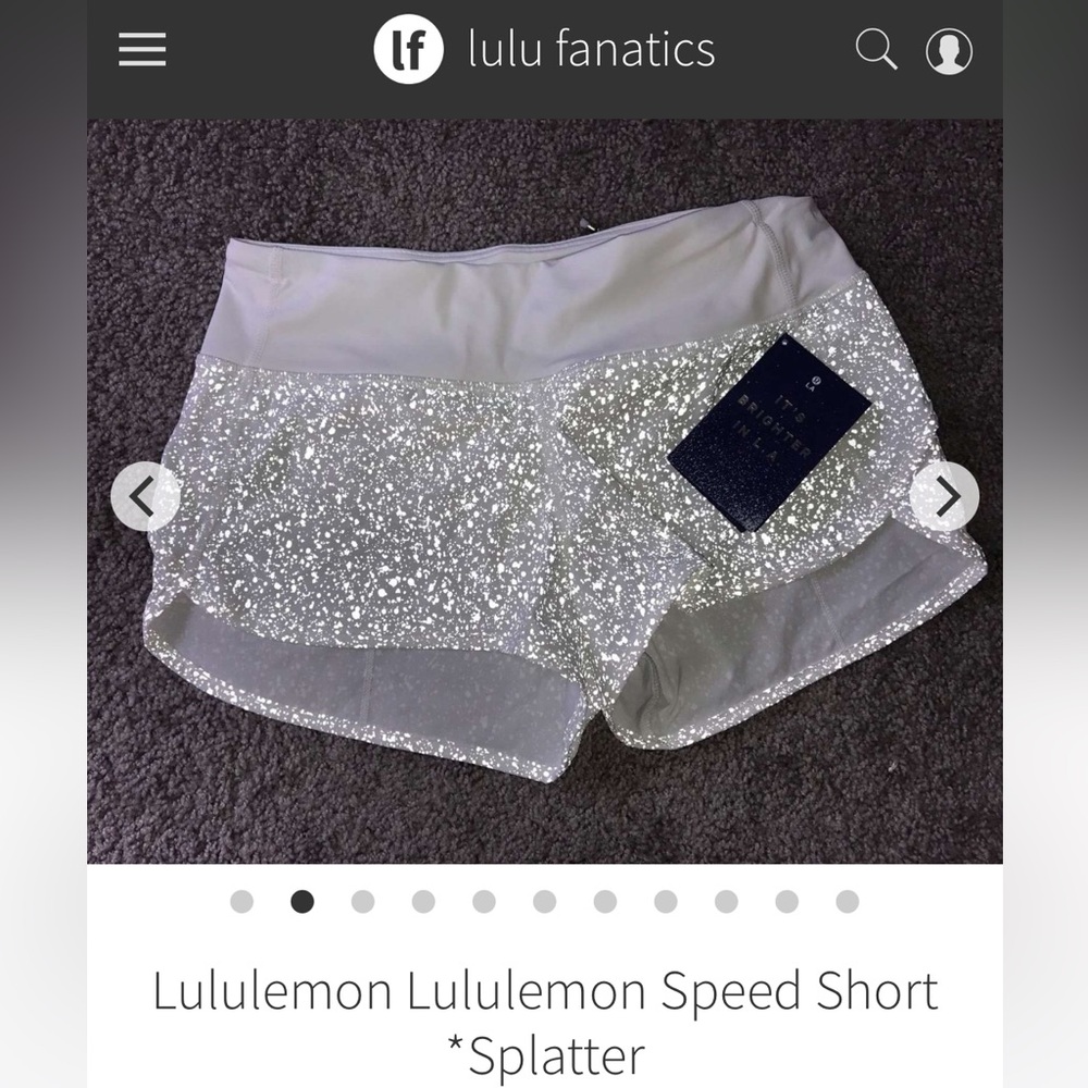 Lululemon Speed Short *Splatter